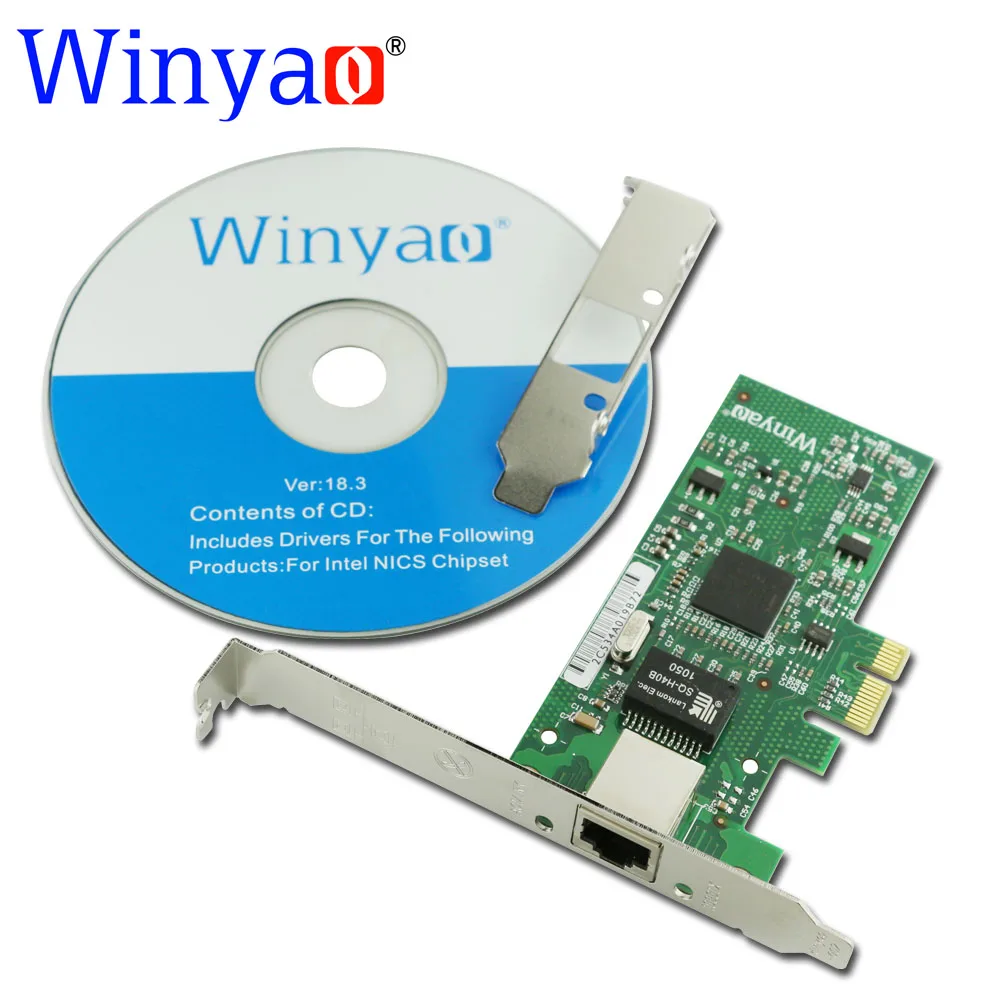 Winyao WY573T PCI-E X1 RJ45 Gigabit Ethernet сетевой адаптер NIC 10/100/1000 м для 82573 1G Lan | Компьютеры и офис