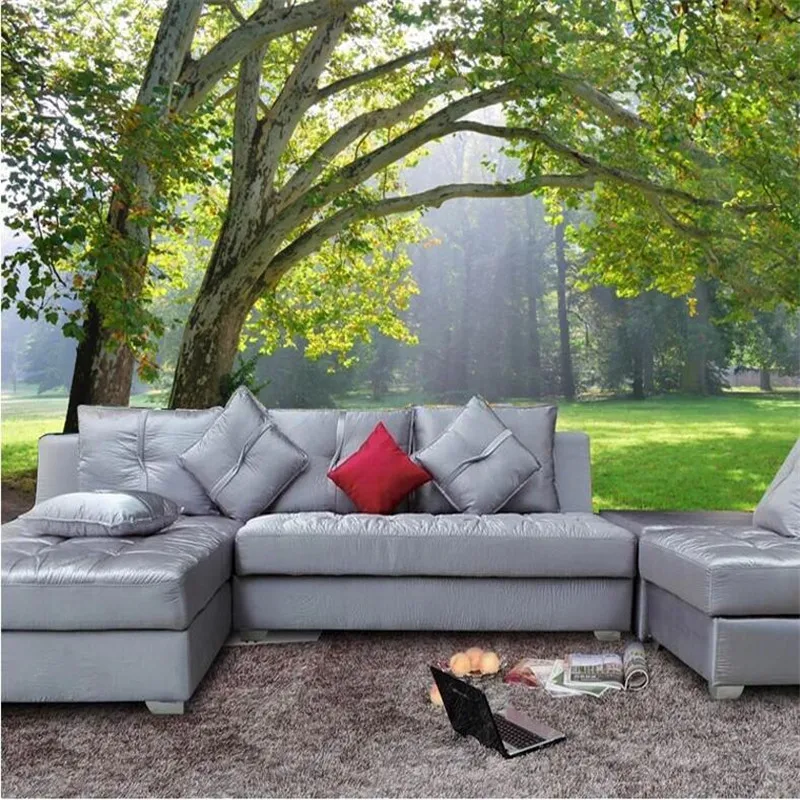 

Custom 3d photo wall paper Three-dimensional forest scenery TV background wallpaper 3d mural wall paper for living room hotel