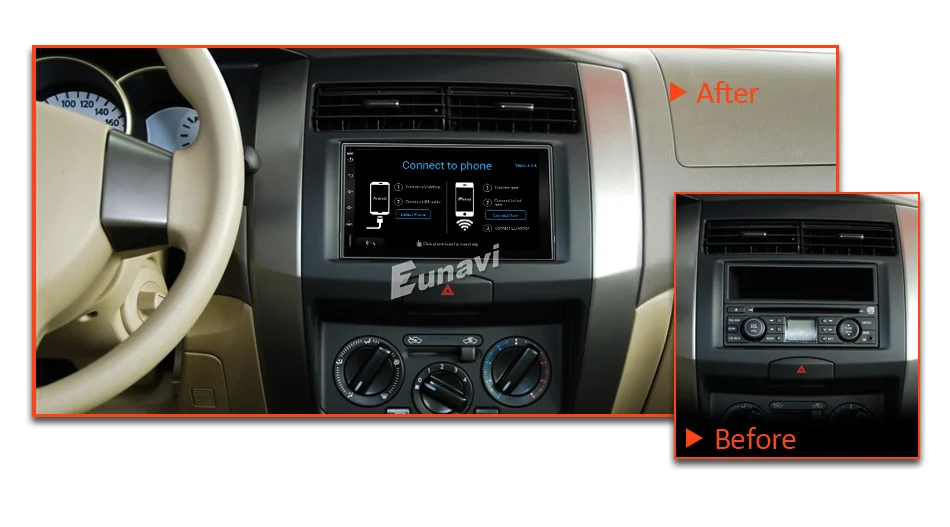 Cheap Eunavi 2 Din 7 inch Pure Android 8.1 tda7851 Universal Car Radio PC GPS Navi Stereo 2din Multimedia Capacitive touch screen usb 20