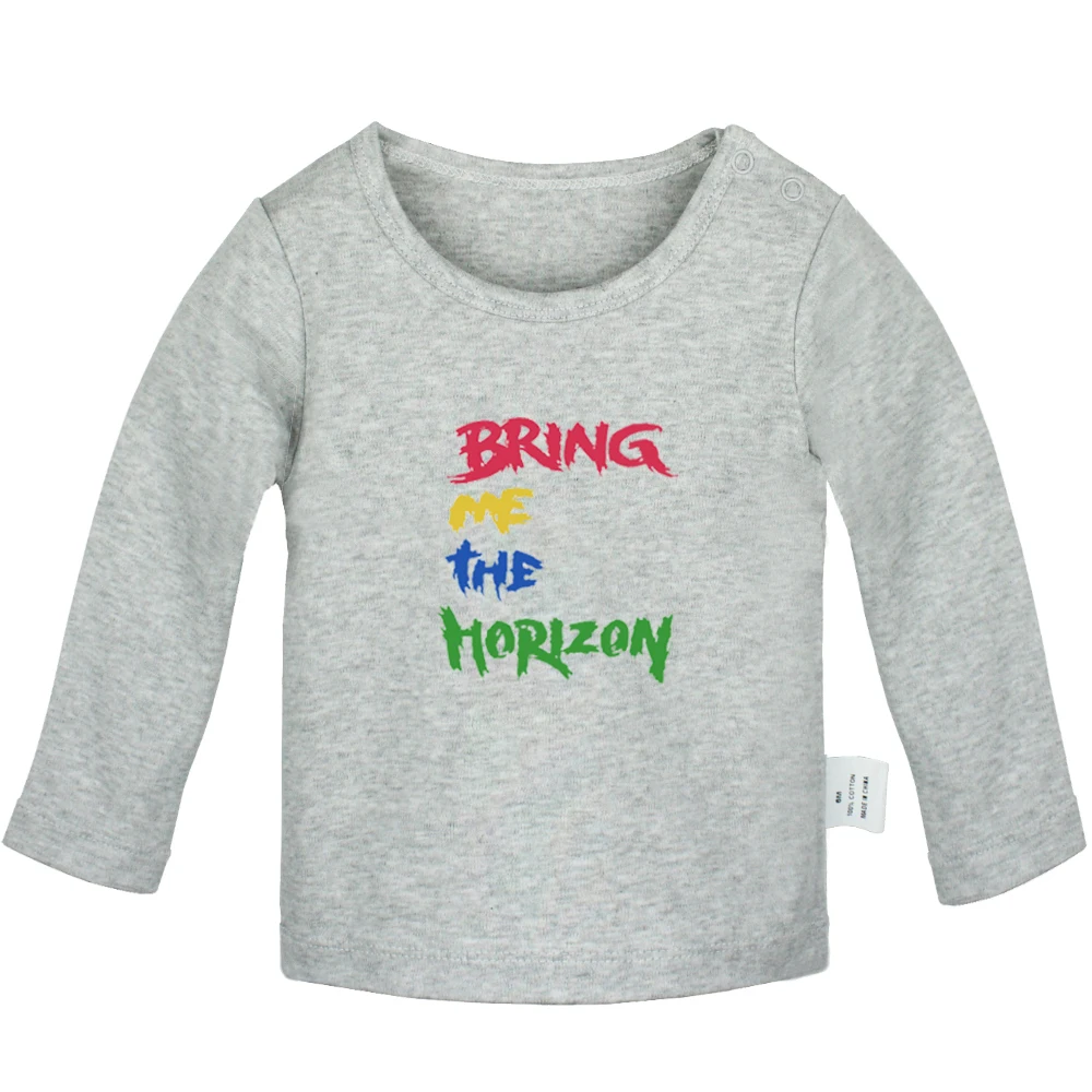 Футболки для новорожденных с надписью The nightness Before Christmas Bring me horizon Band однотонные