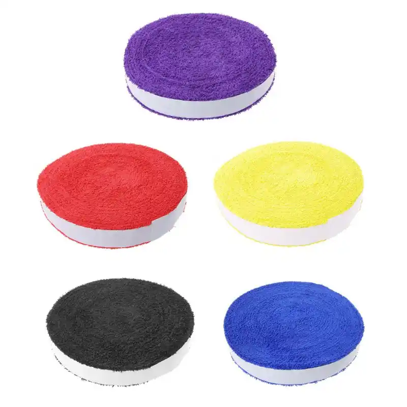Fanct 1 Reel 10M Towel Glue Grip Tennis Badminton Racket Overgrips Anti-Skid Grip Tape Fishing Rod Sweat Band