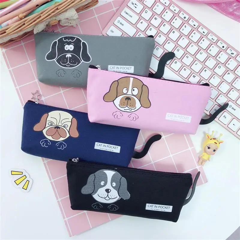 1 шт. Kawaii ПУ пенал кошки собаки привет подарок Estuches школьный пенал Pencilcase пенал сумка школьные принадлежности канцелярские