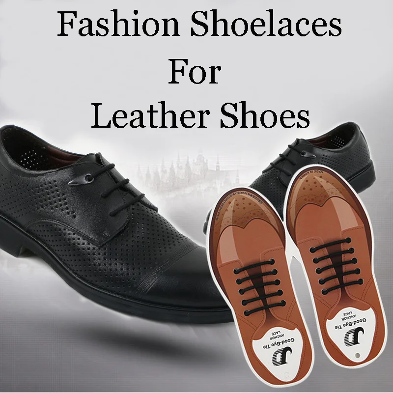 10pcslot Silicone Shoelaces For Leather Shoes Special Shoelace No Tie Shoe Laces For Men Business Lacing Shoes Rubber Shoelace (18)