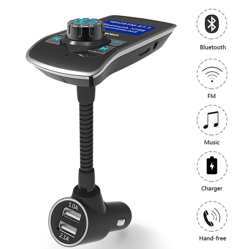 Yasokro fm-передатчик модулятор Аудиомагнитолы автомобильные MP3-плееры Bluetooth Handsfree Car Kit Dual USB Автомобильное Зарядное устройство Поддержка TF/U