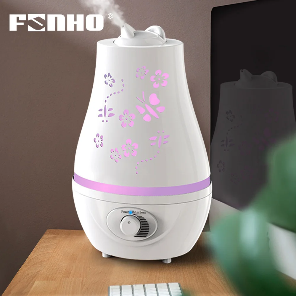 

FUNGO Air Humidifier Aroma Diffuser 7 Color LED With Carve Essential Oil Diffuser Mist Maker for Home Office Baby Room Bedroom