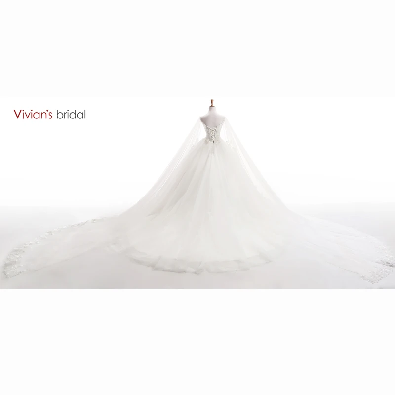 Vivian's Bridal бисерные Свадебные платья на тонких бретельках с v образным вырезом