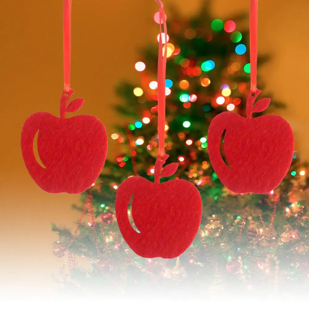 Hot 10Pcs Red Apple Christmas Tree Hanging Ornament Pendant Party Home