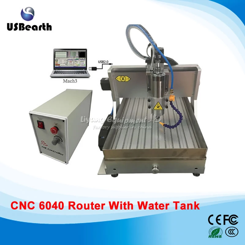

CNC 6040 1500W USB 3 Axis CNC Router Metal Engraving Milling Machine with water tank