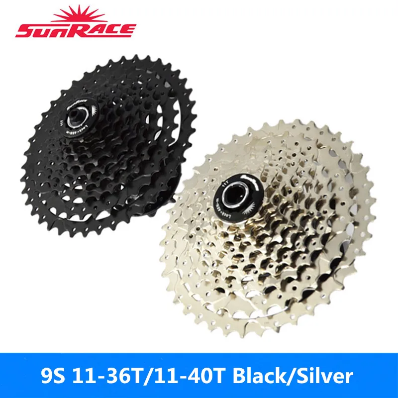 Sunracing CSM990 9 скоростей 11 40T/11 36T черный/серебристый велосипедная кассета подходит