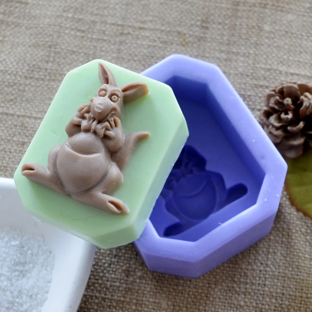 Nicole Silicone Soap Mold Kangaroo Pattern DIY Handmade Soaps Making