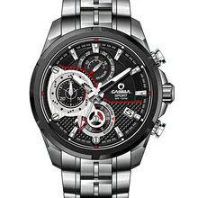Marque de luxe montre homme en acier inoxydable quartz-montre de sports de plein air mode chronomètre étanche 100 m hommes montre CASIMA #8303