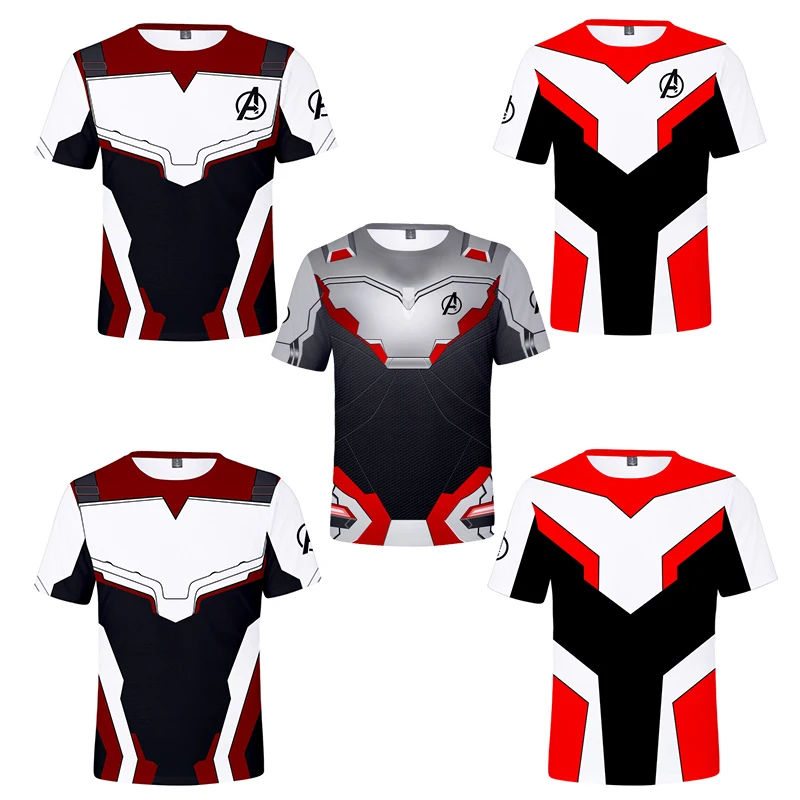 Avengers Endgame Quantum Reich T-shirt Top Quantum Battle Suit 3D T-shirt Iron Man Captain America Top Kids&Adult Size