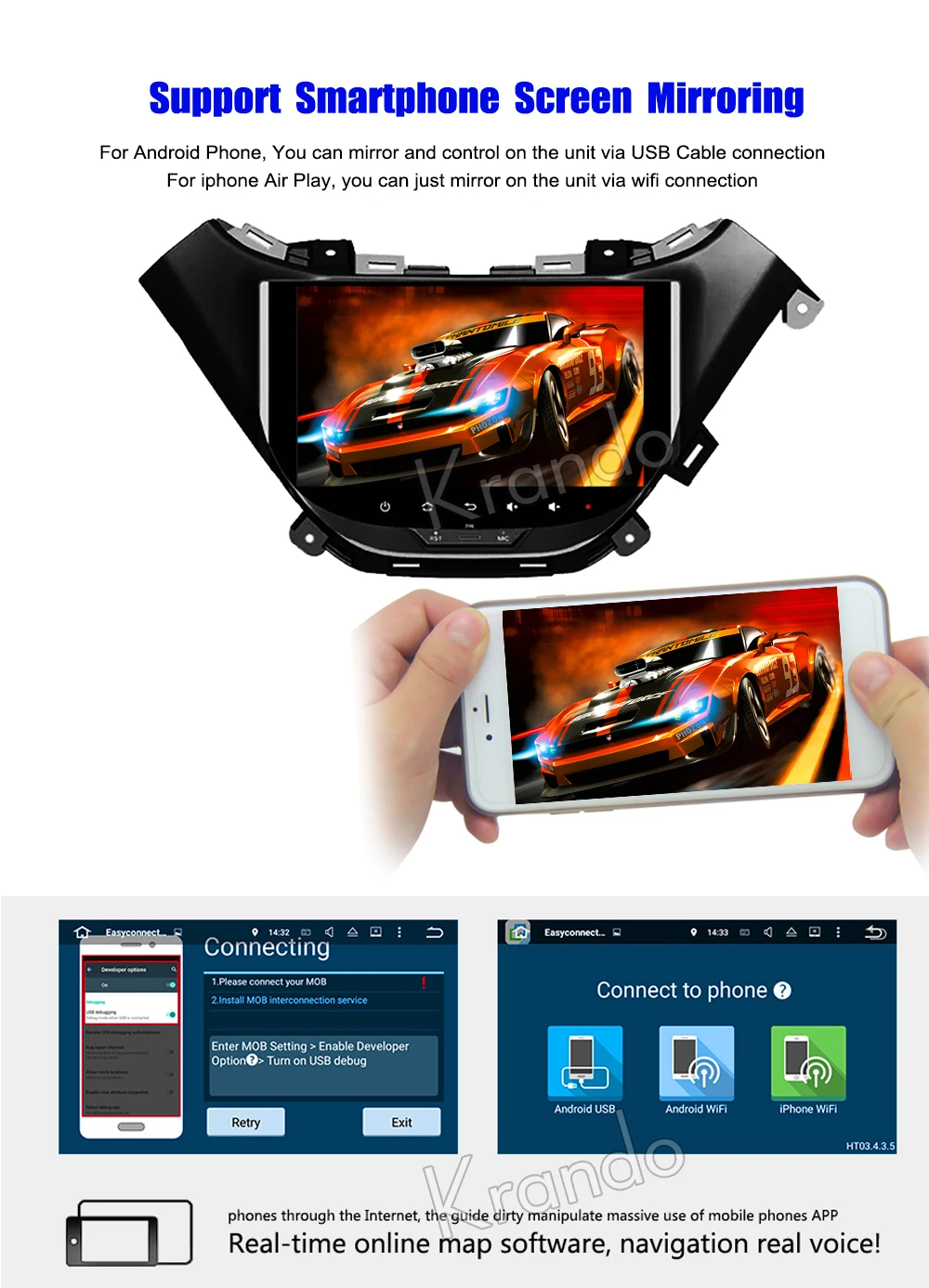 Best Krando Android 8.1 9" Full touch car Multmedia player for CHEVROLET MALIBU 2016 audio player gps navigation system wifi 8