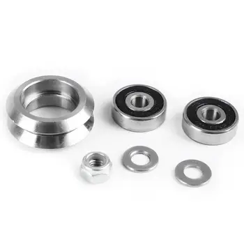 

1Set High Precision Silver Stainless Steel CNC Metal Dual V Wheel Kit for V-slot Linear Rail System for 3D Printer parts
