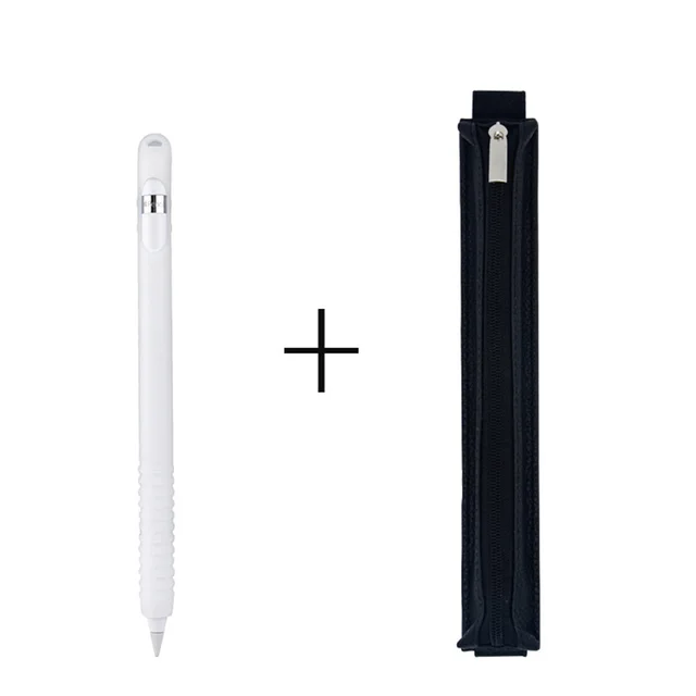 Free Shipping For Apple Pencil Silicone Case PU Leather Case 2 in 1
