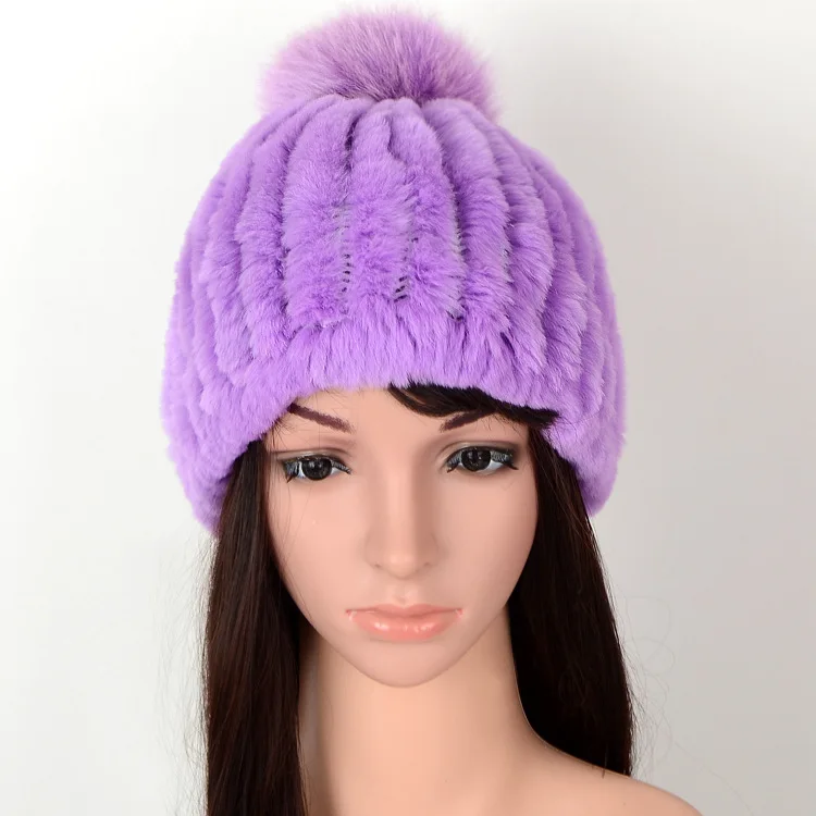 

FASHION Winter hat red/white rabbit fur hats bomber hats for skiing