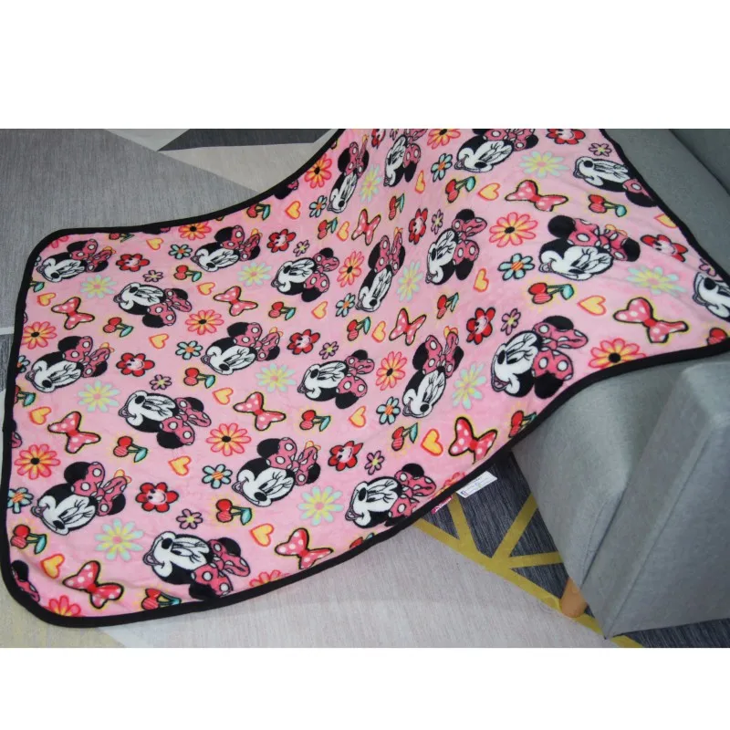 Disney Super Soft Dirty Pink Lovely Minnie Mouse Blanket Throw for Travel Baby Girls on Crib Toddler Sleeping Covers 100x130cm - Цвет: Minnie