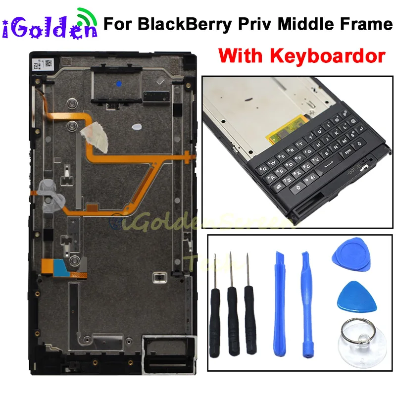 KINCOP Новое поступление для BlackBerry Priv средняя рамка с клавиатурой запасные части +