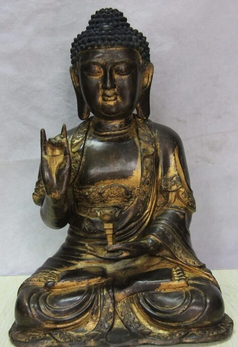 

shitou 001903 17 Tibet Bronze Copper Buddhism Temple Lamp Buddha Enlightening Sakyamuni Statue