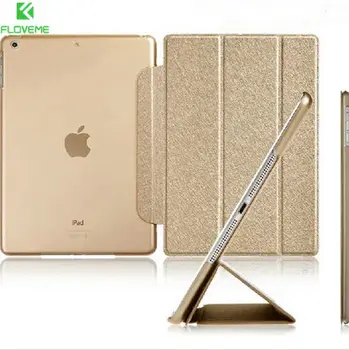FLOVEME Luxury Stand Leather Case For iPad mini 1 2 3 4 Retina Slim Clear Transparent Smart Back Cover for Apple iPad Mini 4 3