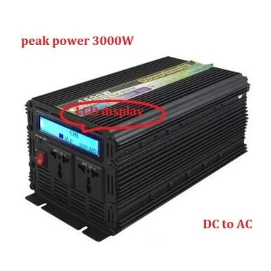 

Hig Quality 1500w DC 12V to AC 230V LCD display modified Wave Power Inverter Peak power 3000W