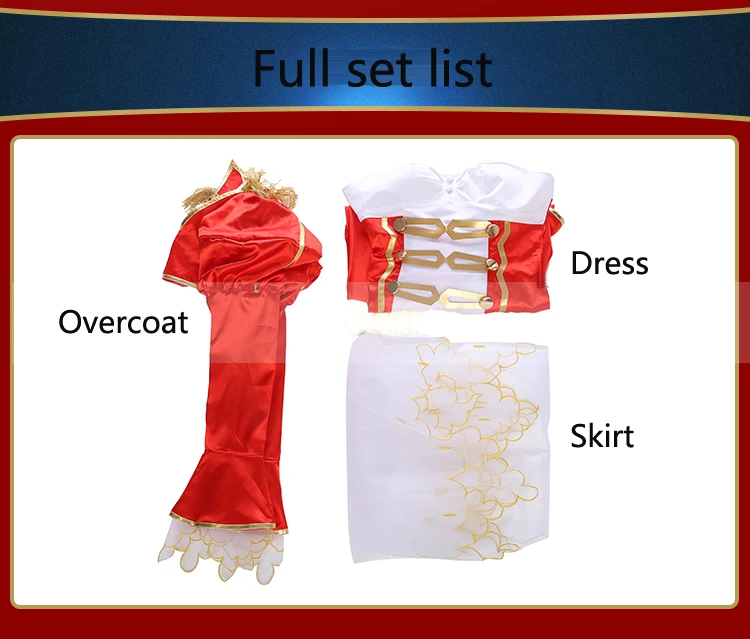 Perfect Custom size fate grand order Saber Nero Claudius Augustus cosplay costume female red dress Halloween Carnival Anime clothes cos 11 Perfect Custom size fate grand order Saber Nero Claudius Augustus cosplay costume female red dress Halloween Carnival Anime clothes cos 11