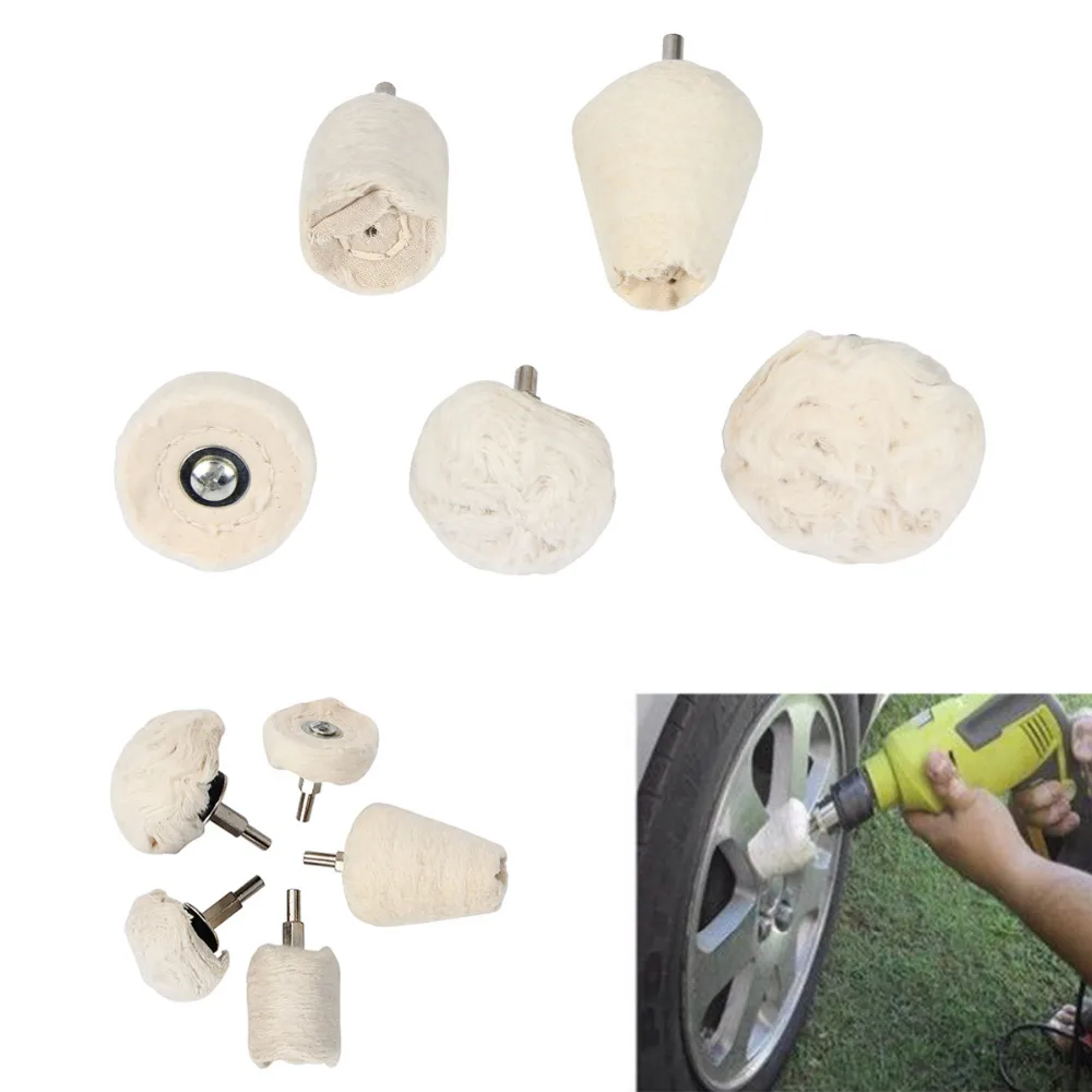 5Pcs Polishing Buffing Pad Mop Wheel Drill Kit for Manifold Aluminum