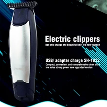 SHINON Профессиональный USB триммер для волос сменная машинка для стрижки волос мужские Инструменты для укладки волос