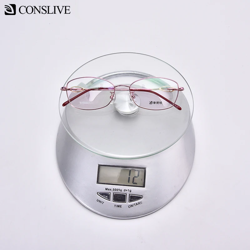 Оправа для очков из чистого титана, женские офтальмологические очки, прозрачные линзы, оправы для оптических очков F3056