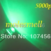 5000 шт./лот! 5 мм соломенная шляпа зеленый светодиод(3000MCD) 5 мм светло-светодиод 5 ММ Strawhat зеленый светодиод Большой/широкоугольный LED