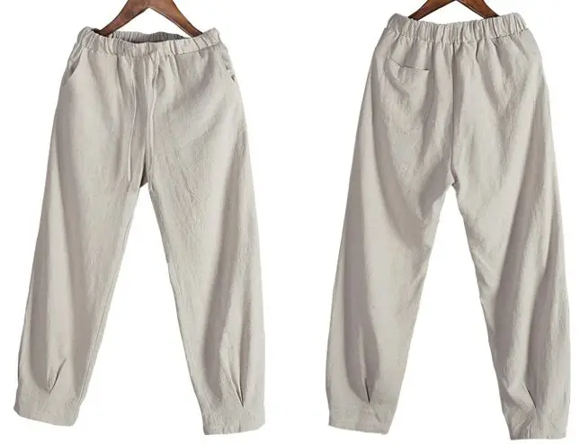 

natual linen tang pants martial arts kung fu bloomers tai chi pants lay meditation trousers blue/gray/camel/coffee/black/khaki