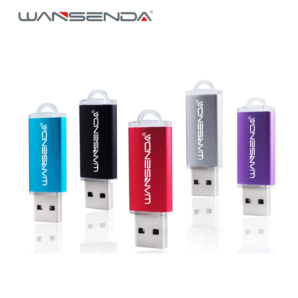 Wansenda USB флеш накопитель 100% реальная емкость 2 0 4 ГБ 8 16 32 64 128 256 ГБ|USB флэш-накопители|