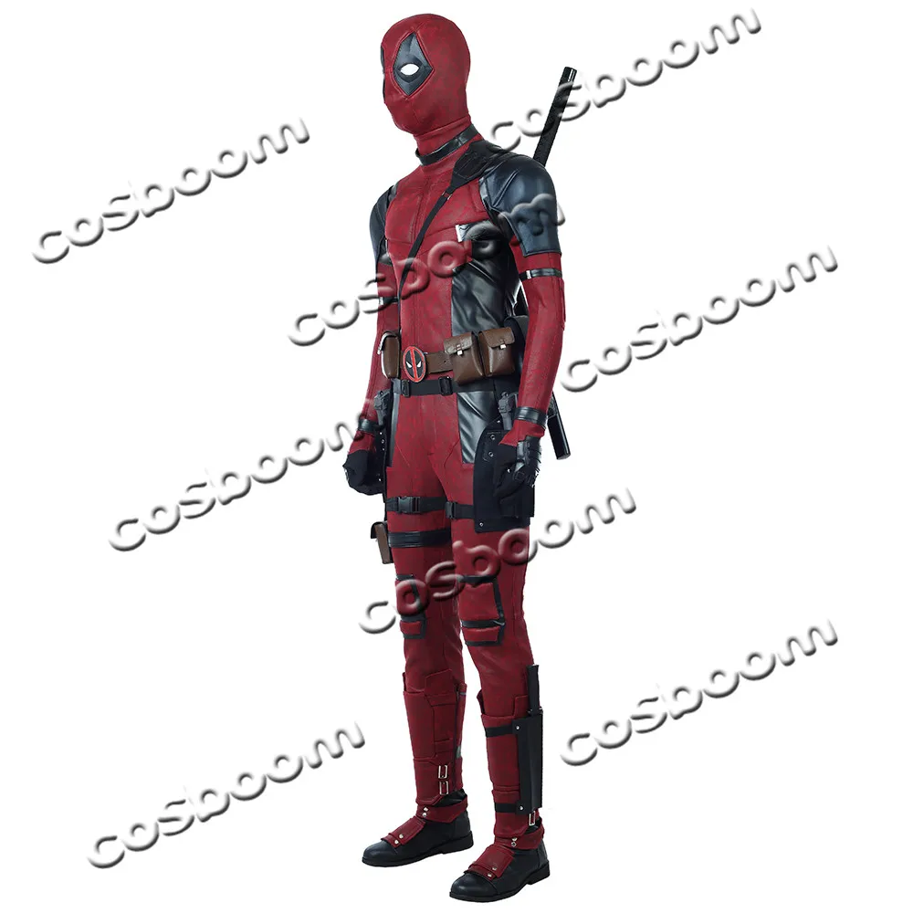 COSBOOM Deadpool 2 костюм Дэдпул для взрослых мужской костюм на Хэллоуин супергерой Дэдпул Уэйд Вилсон красный комбинезон косплей костюм