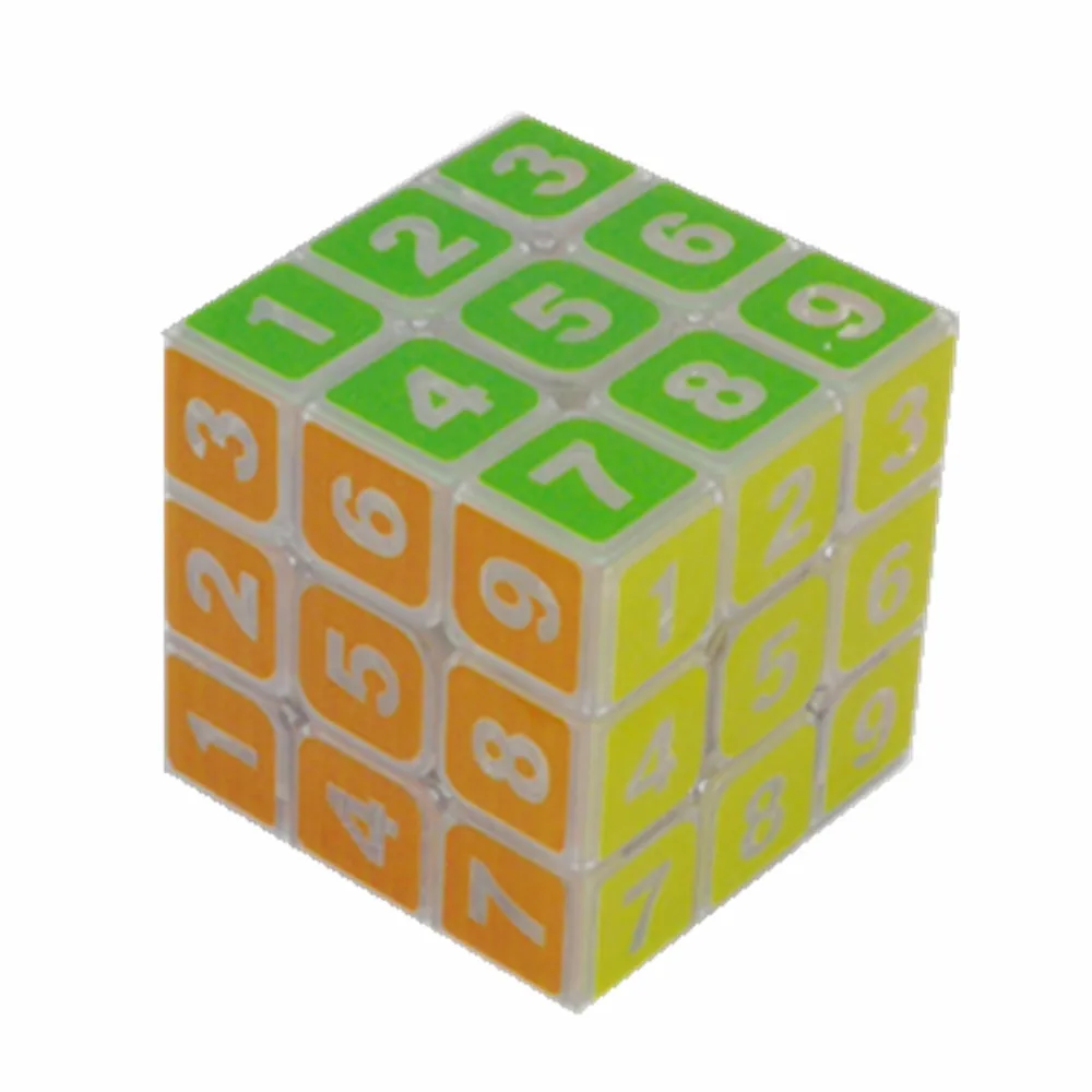 Cuber speed Sudoku 3x3 волшебный куб прозрачный 3x3x3 скоростной Куб прозрачный корпус с номерами Sudoku