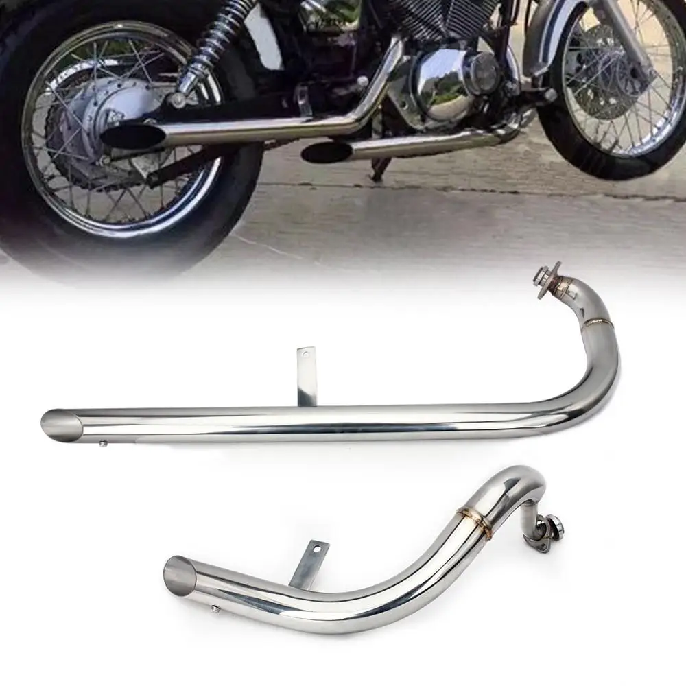 

BIKINGBOY Muffler Exhaust System Pipe With Silencer Set For Yamaha XV250 XV 250 Virago / V-Star 1988-2013 88-13