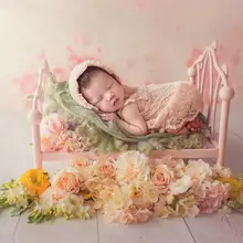 Новорожденный реквизит для фотосъемки кованого железа детская кровать для принцессы Младенческая Милая кроватка реквизит для фотосессии студия