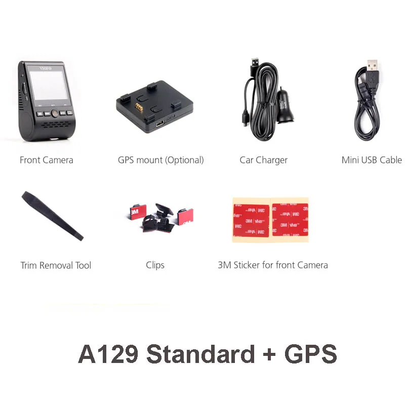 «viofo» A129 фронтальный видеорегистратор двухканальный 5 ГГц Wifi Full HD 1080P 30fps IMX291 Starvis Автомобильный видеорегистратор опционально gps и камера заднего вида - Название цвета: Add GPS