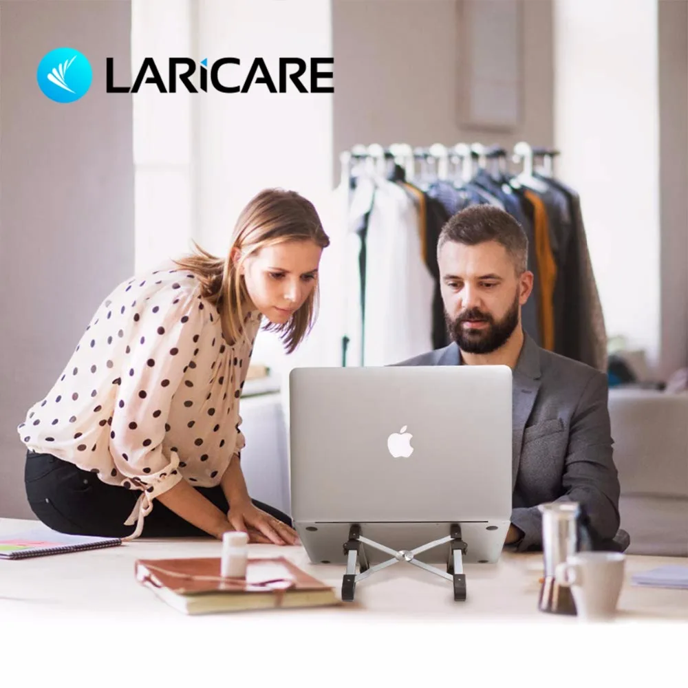 Алюминиевая Портативная подставка для ноутбука LARICARE Megainvo регулируемая под глаза