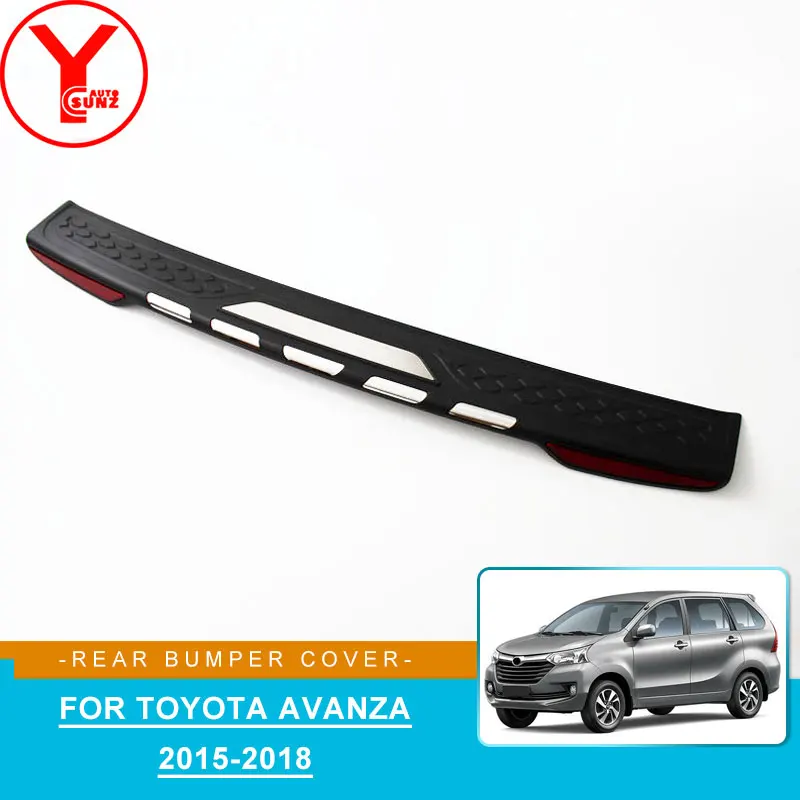 

ABS car rear bumper protector sticker lip For toyota avanza 2015 2016 2017 2018 accessories For toyota avanza 2015 2016 YCSUNZ