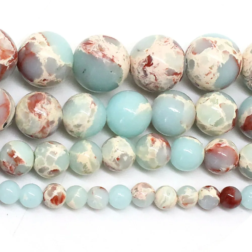 

15" Strand Natural Stone Beads ShouShan Stone Beads Snakeskin Blue Stone Jaspers Loose Beads For Jewelry Making 4/6/8/10/12mm