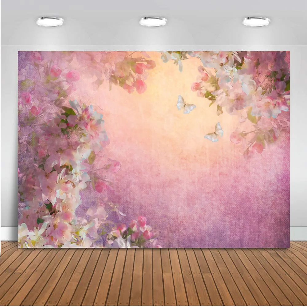 

Mocsicka Newborn Floral Baby Shower Backdrop Photography Flower Abstract Background Photo Studio Party Decoration Banner Props