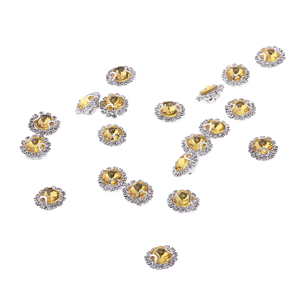 20Pcs Glass Rhinestone Sewing On Clothes Wedding Dress DIY Fashion Rhinestone Decoration Sticker Sewing Accessories