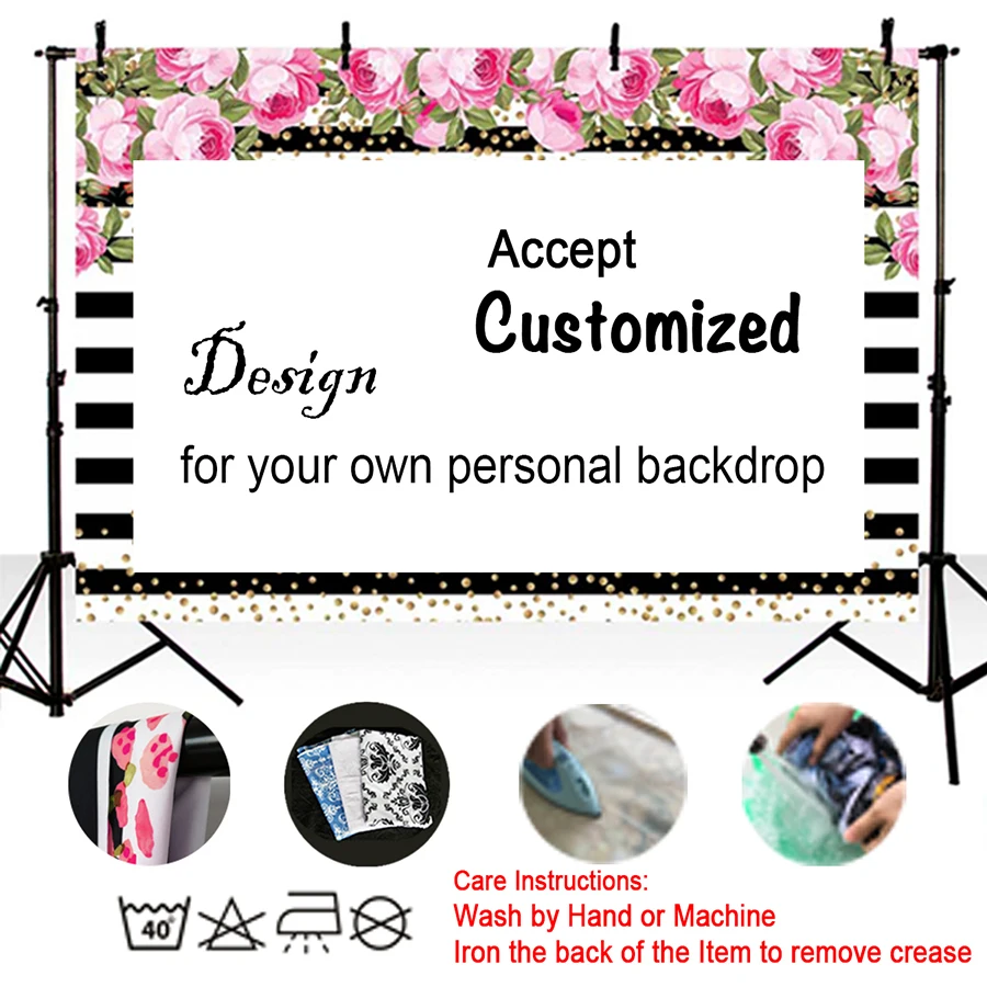 

For Customized Background Backdrops Pay extra charge Let Us Know Model Number or Product ID of Advertised