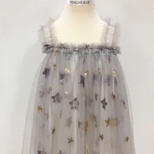 Roimyal/, коллекция года, новые летние платья для девочек милые праздничные платья со звездами для малышей от 3 до 8 лет