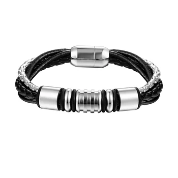 

2018 Fashion Men Jewelry Multi Layer Leather Bracelets Sheepskin Weaving Charm Cuff Wristband For Ladies Friendship Bracelet