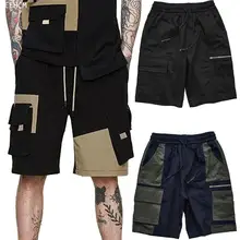 Большие размеры, повседневные шорты, хип-хоп, мужские шорты с несколькими карманами, брендовая застежка-молния, мужские летние джоггеры, мужские шорты DK1