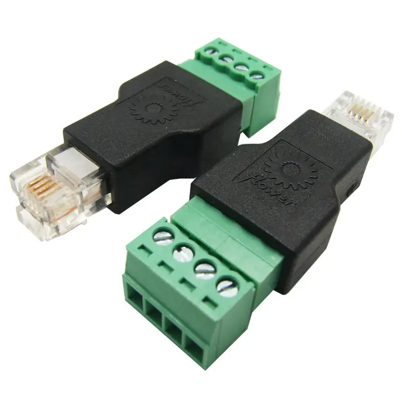 1 шт. разъем RJ11 на 4 контакта|4 pin male|4 splitter |