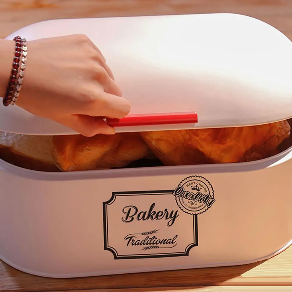 

Household Bread Box Kitchen Food Snacks Bread Storage Bins Holder Container Set