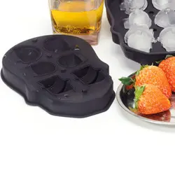 Хэллоуин виски вино силикон 3D Круглый кубик льда лоток формы черепа набор для выпечки с шоколадом поставки хогард