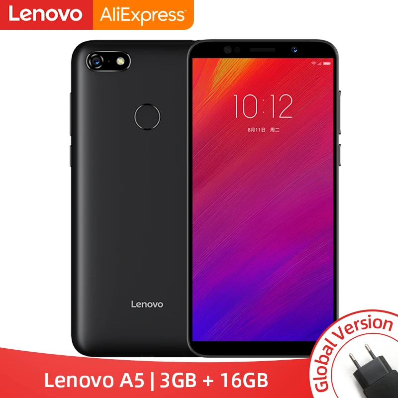 

Global rom Lenovo A5 3GB 16GB Smartphone MTK6739 Quad Core 5.45 inch Screen 4G LTE Mobile Phones 4000mAh Face ID Fingerprint